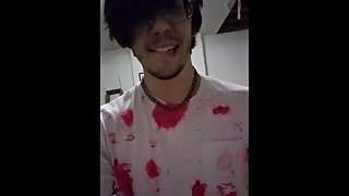 Jerking off to a hardcore video and describing what they are doing, then I cum a lot