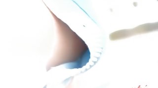 Sexy cleavage video showing perky Japanese nipples