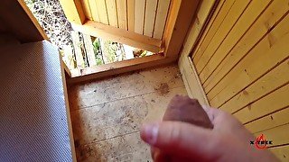 Wichsen im Jägerstand