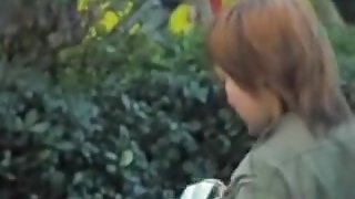 Bike parking sharking scene of some really confused sexy brown-haired chick