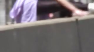 Candid amateur babe is stretching her spandex pants legs 01zn