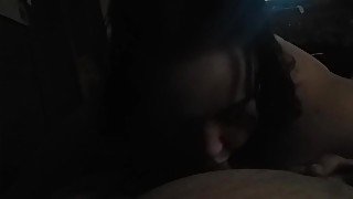 BBW Slut suck's small dick and eat's cum