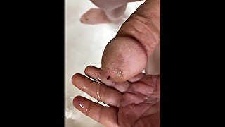 Precum blocking and huge release after 2 hours of watching porn - extreme amount of precum!