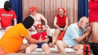 Bareback firefighters