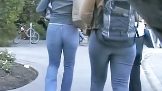 Amateur hidden cam films girls with hot asses on the street