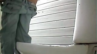 Girl with bubble butt on the toilet spy voyeur camera