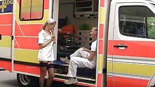 Cute German Anja Laval having sex in ambulance