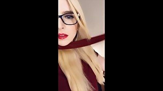 Nemesis Sky hot blonde gives you her leash and fucks herself with a dildo Full Movie On OnlyFans