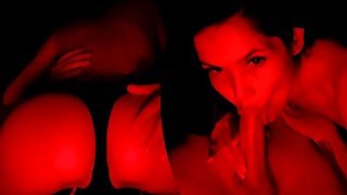 Brunette Blowjob and Riding on Dick after Night Club - Cumshot