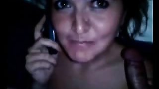 While talking on telephone to sweetheart cheating