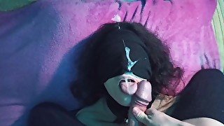 Trans waifu takes facial so fast