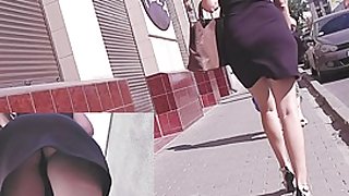 High heeled non-professional panty belt up petticoat