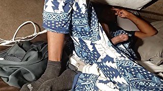 Playing alone outside