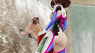 Fortnite Ruby DP and Anal X Overwatch Tracer and D Va FUTA Hentai 3D