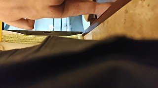 Window masturbation for the neighbor filming me and showing the soles