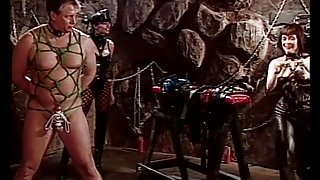 Pony play in the dungeon with sexy mistresses