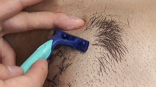 Girl likes foursome forplay with a tennis racket and dildo