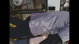 Step mom gets fucked in the kitchen by step son through black thong panties