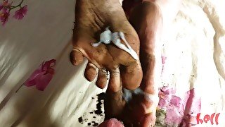 HUGE Load for my DIRTY Feet #dirty talk