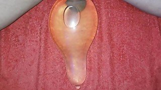 Huge load of pee filling up condom  Horsengine