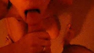 Blonde wife cheats her husband with young lover.