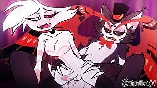 Hazbin Hotel Gay Animation Angel Dust x Husk