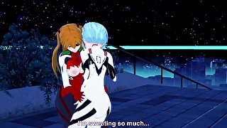 Evangelion Lesbian Hentai Asuka x Rei