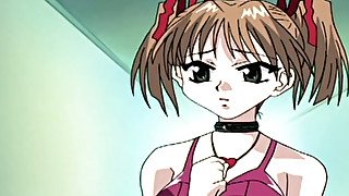 Cute looking hentai gal greets up business partner with a nice head