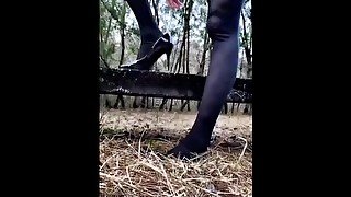 Crossdresser, high heels, stomping 女装 ハイヒール ぬいぐるみ 踏み潰し 言葉責め