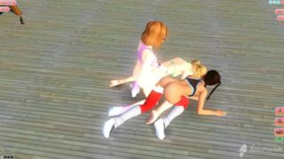 CARTOON LESBIAN THREESOME