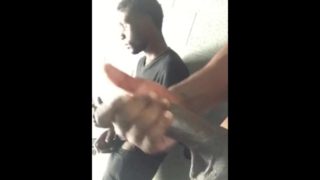 Two Down Low college freshmen get sucked up in the dorm stairway