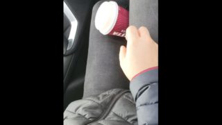 Step mom helps out step son cum in 20 seconds in the car 