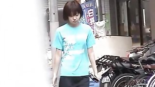 Japanese sharking video with an adorable skinny gal