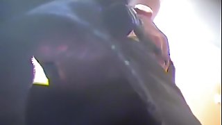 Fem with fat belly got pantieless on the voyeur cam