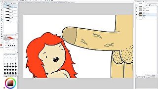 Speed-Painting Porn - 18 Year Old Redhead Sucking Dick