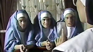 Gorgeous and lascivious ladies underneath nun outfits