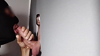 Very hot guy returns to the gloryhole, cumcontrol.