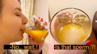 Кончил в стакан с соком сводная сестра проглотила и захотела еще