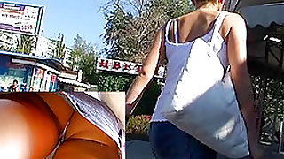 Future model upskirts on the street