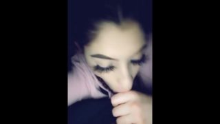 Interracial blowjob in car bbc