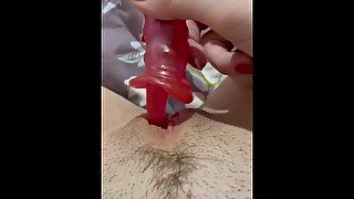 Playing with my tight pussy