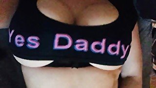 Watch my huge tits popping out for stepdaddy