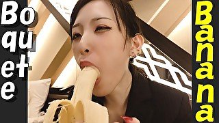 Sub-cama Português Pôr este preservativo nesta banana pela minha boca♥ boquete e punheta japonesa