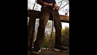 Stroking on a Public Hiking Trail