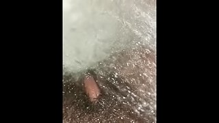 In the shower water cum