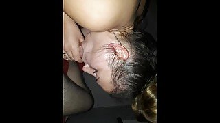 Wife Quicky blowjob with cum in mouth