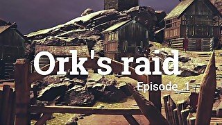 Female knight lose to monster ork - episode.1