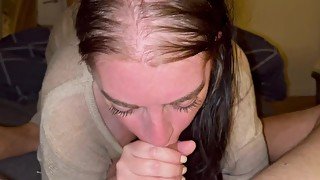 Bf gets hard, deep blowjob with bubblegum lube and prostate massage, tastes so good 💋