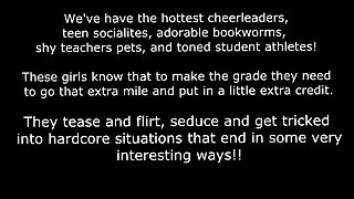 Sexy teen sucking her profs cock