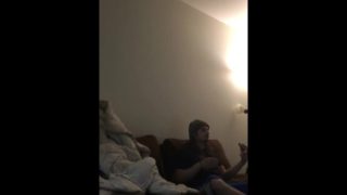 Brunette solo plays with hairbrush Explosive finish